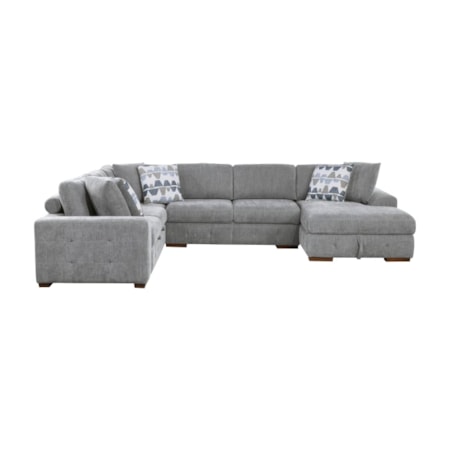 4-Piece Sectional Sofa with Ottoman