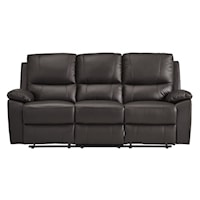 Casual Dual Reclining Sofa with Plush Seating and Pillow Arms