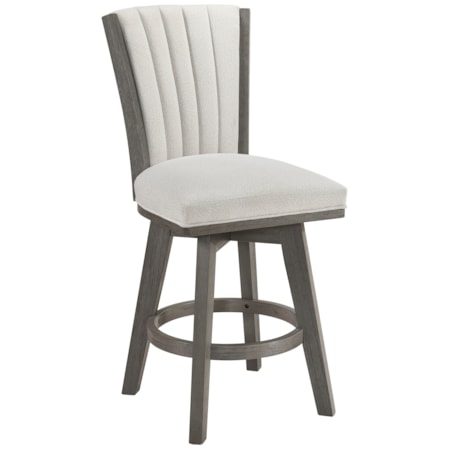 Upholstered Counter Height Swivel Chair