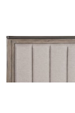 Homelegance Newell Rustic King Panel Bed with Upholstered Headboard