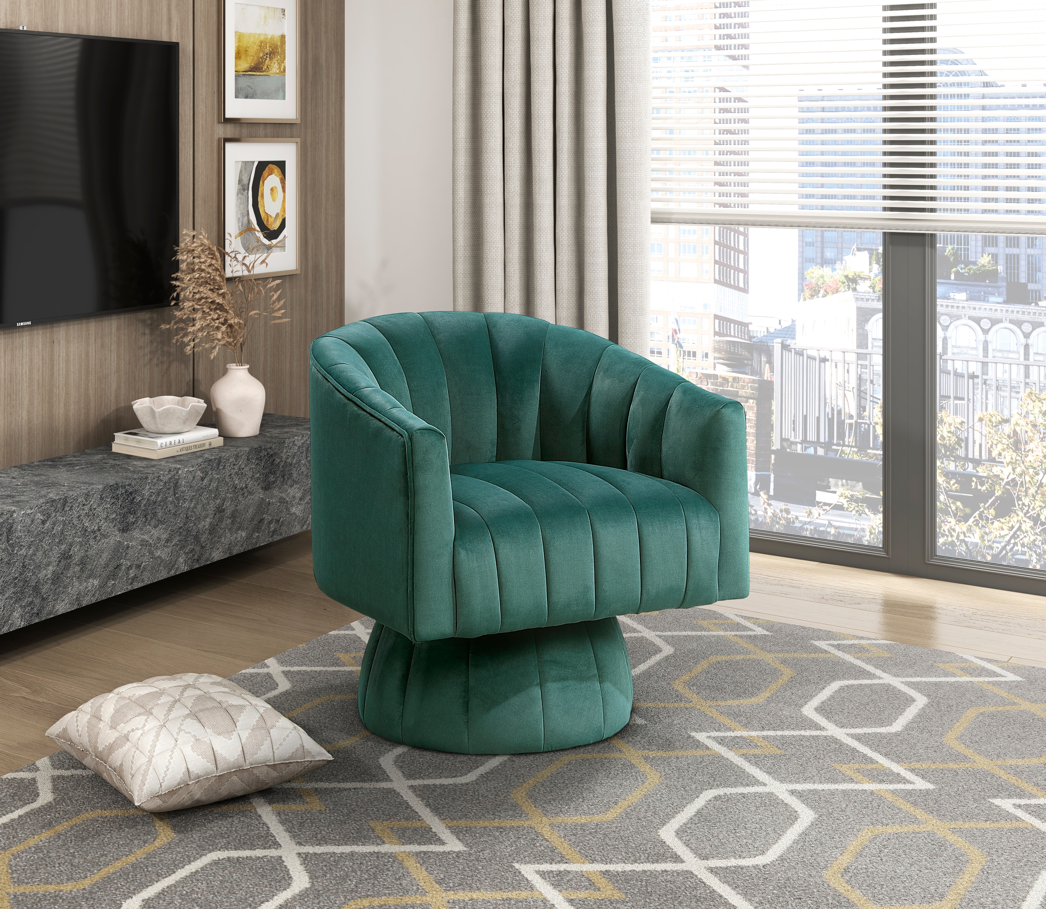 Homelegance Bristol Swivel Accent Chair