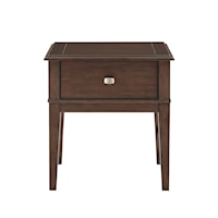 Transitional End Table with Drawer and USB Port