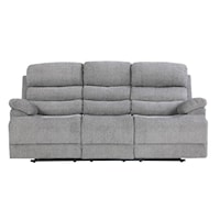Casual Dual Power Reclining Sofa with Power Headrests and USB Ports