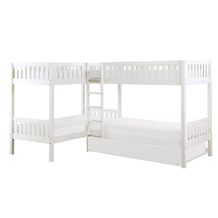 Corner Bunk Bed with Twin Trundle