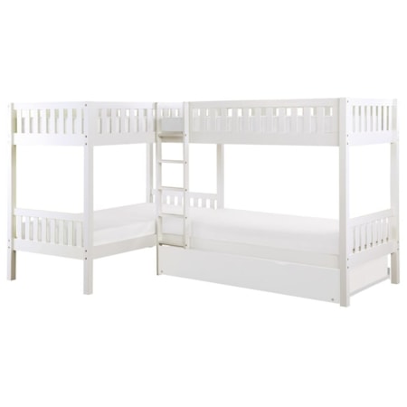 Corner Bunk Bed with Twin Trundle