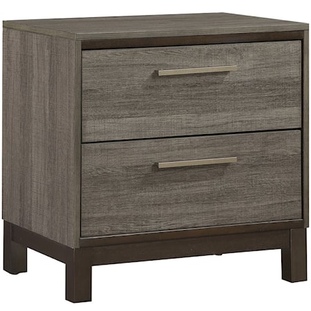 Contemporary 2-Drawer Nightstand