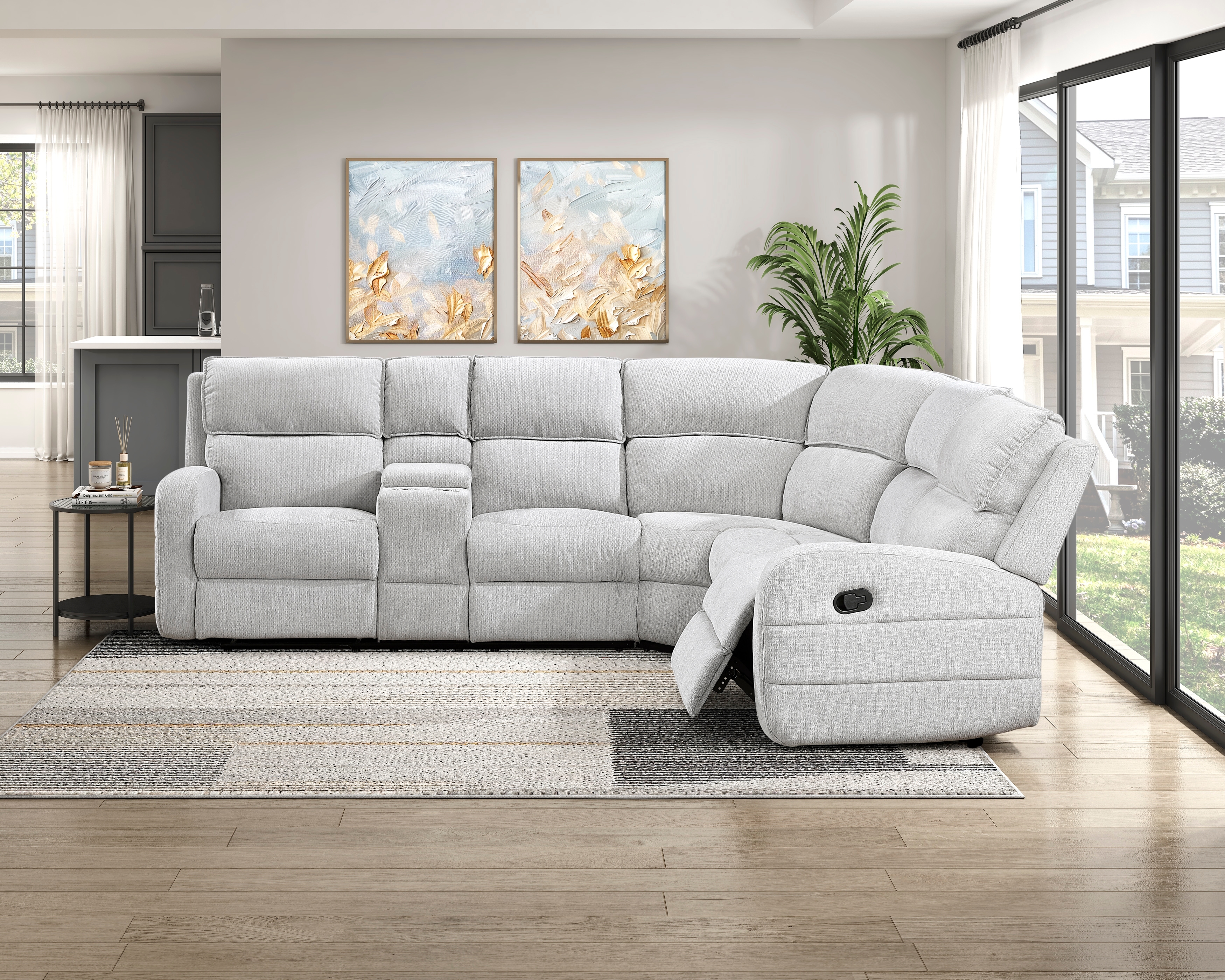 Homelegance Thorne 3-Piece Manual Reclining Sectional Sofa