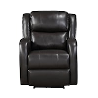 Transitional Power Recliner with Sloped Armrests