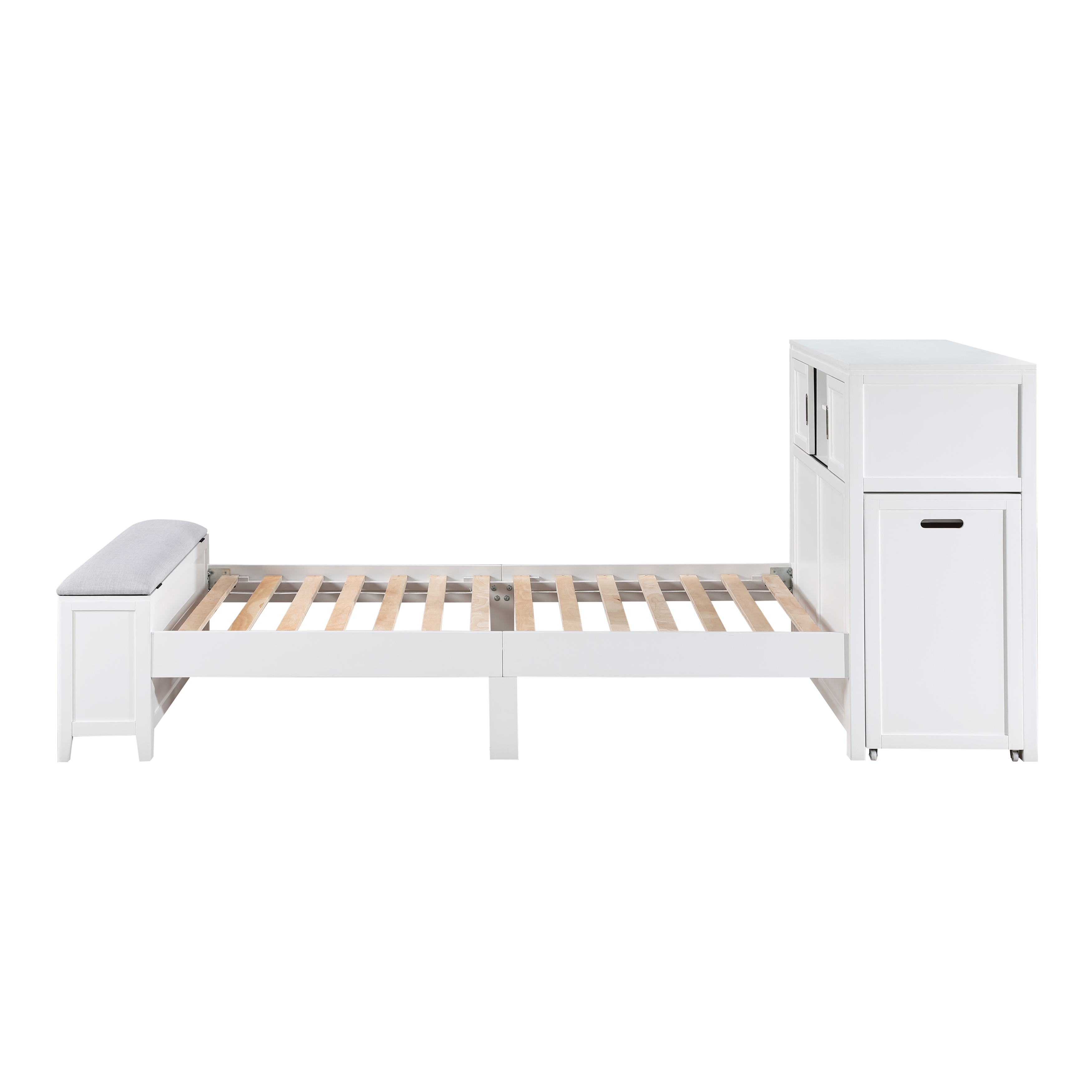 Homelegance Sloane Twin Bookcase Bed with Hidden Desk