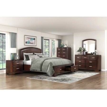 FULL PLATFORM BED W/FOOTBOARD STORAGE
