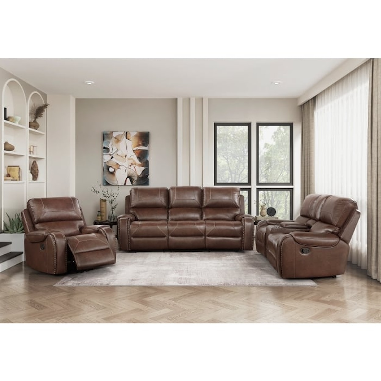 Homelegance Newnan Swivel Glider Reclining Chair