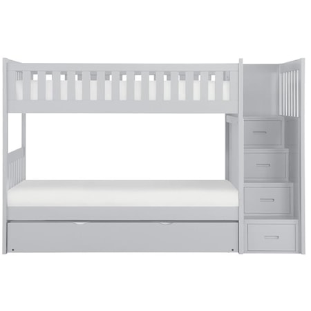 Twin/Twin Bunk Bed with Trundle