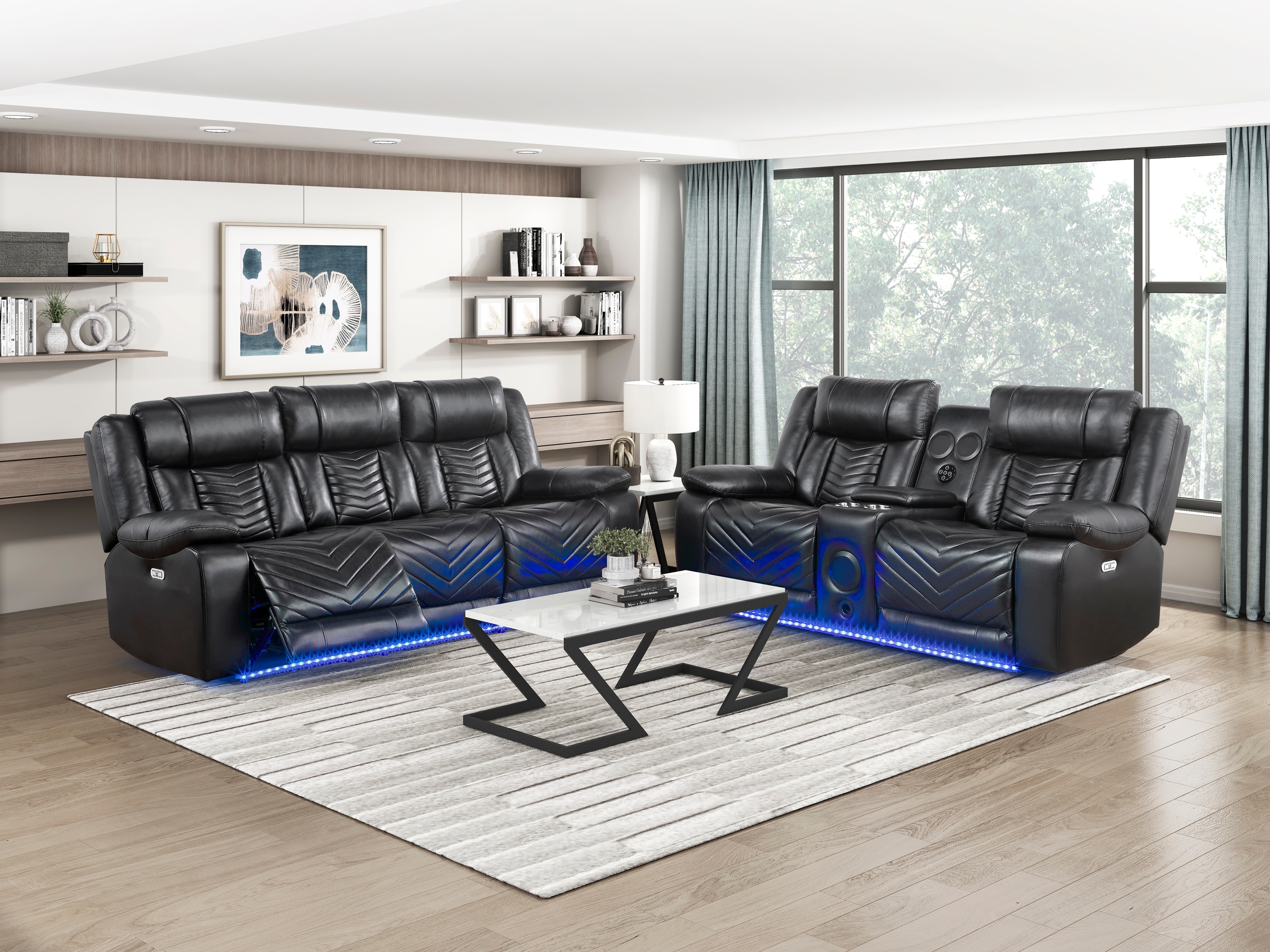 Homelegance Huron Power Double Reclining Sofa