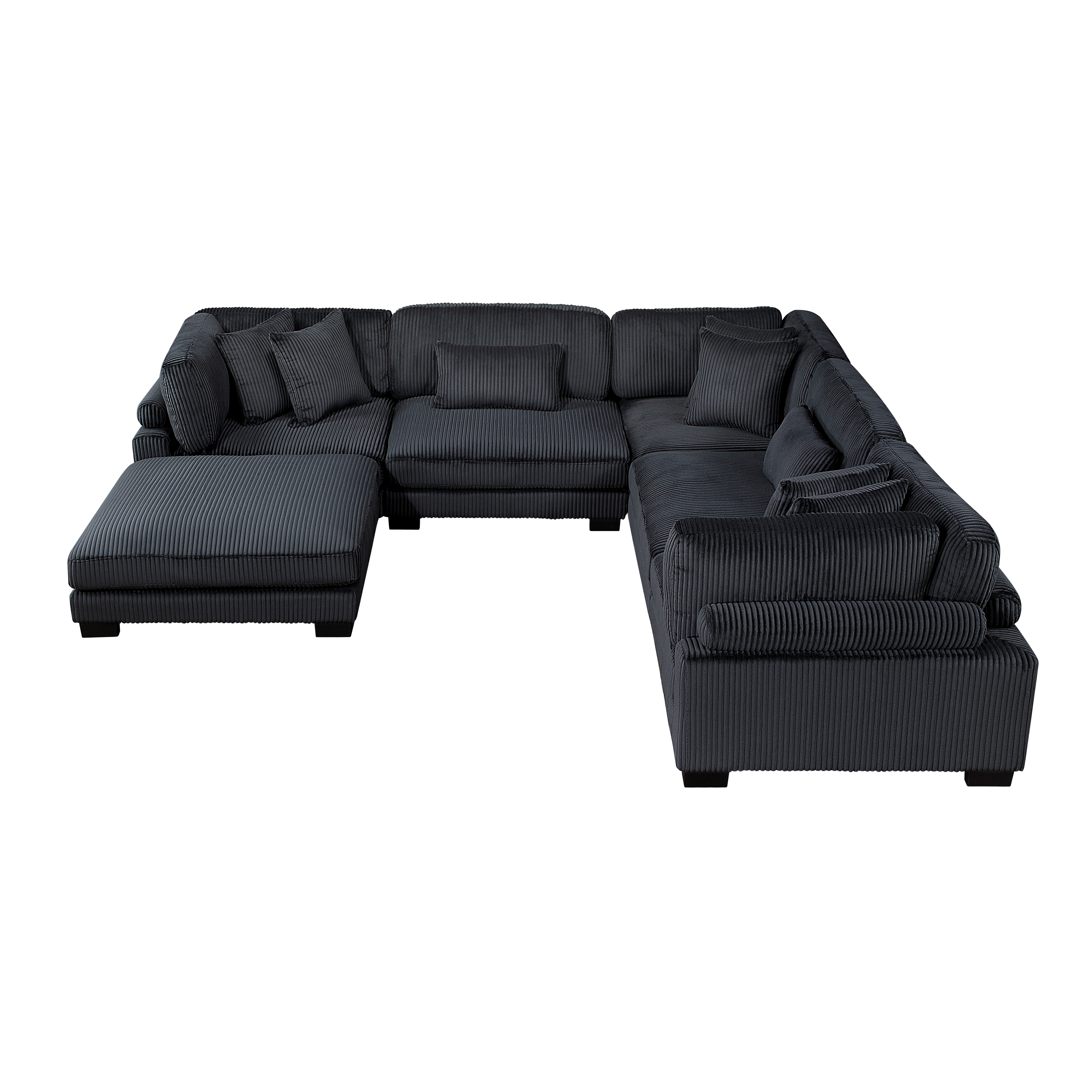 6-Piece Sectional Sofa with Ottoman