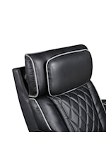 Homelegance Furniture Fairway Contemporary Power Recliner with Cupholders, Storage Arms, USB Ports, and LED Lights