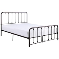 Traditional Queen Metal Platform Bed