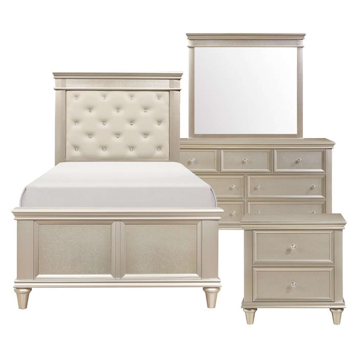 Homelegance Furniture Celandine 4 Piece Twin Bedroom Set