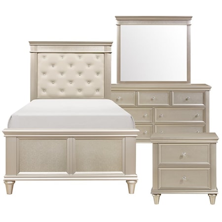 4 Piece Twin Bedroom Set