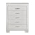 Homelegance Furniture Allura Glam Five Drawer Chest with Beveled Mirror Accent