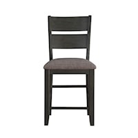 Transitional Slat-Back Counter Height Chair