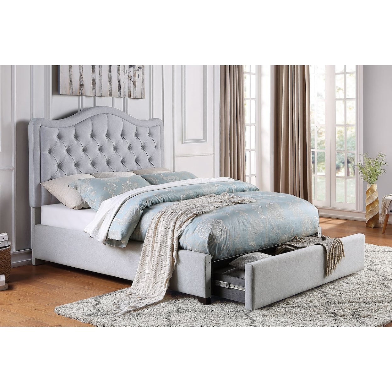 Homelegance Furniture Toddrick Queen Platform Bed with Storage Drawers