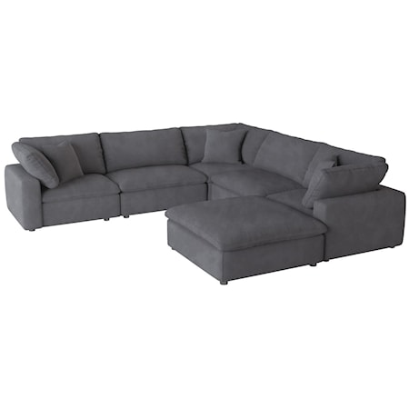 6-Piece Modular Sectional with Ottoman