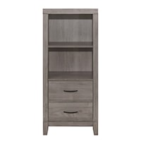 Contemporary 2-Drawer Pier/Tower Nightstand