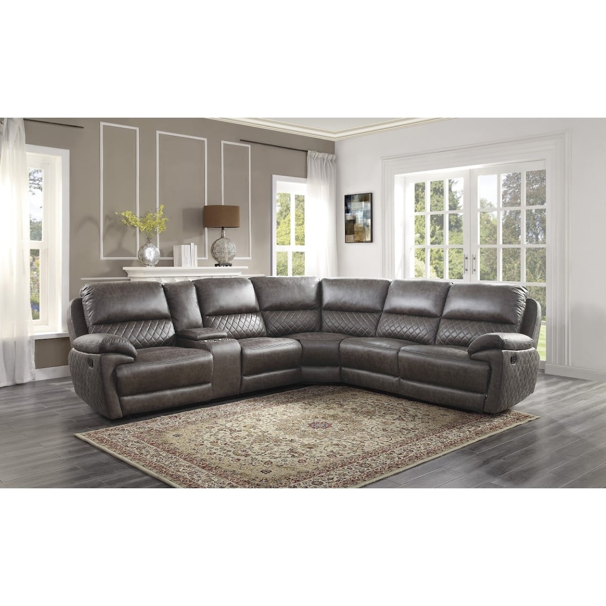 Homelegance Furniture Knoxville 3-Piece Reclining Sectional