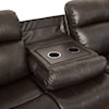 Homelegance Furniture Marille Reclining Sofa with Cup Holders