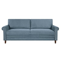 Transitional Sofa with Rolled Arms and Nailheads