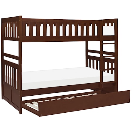 Twin/Twin Bunk Bed with Twin Trundle