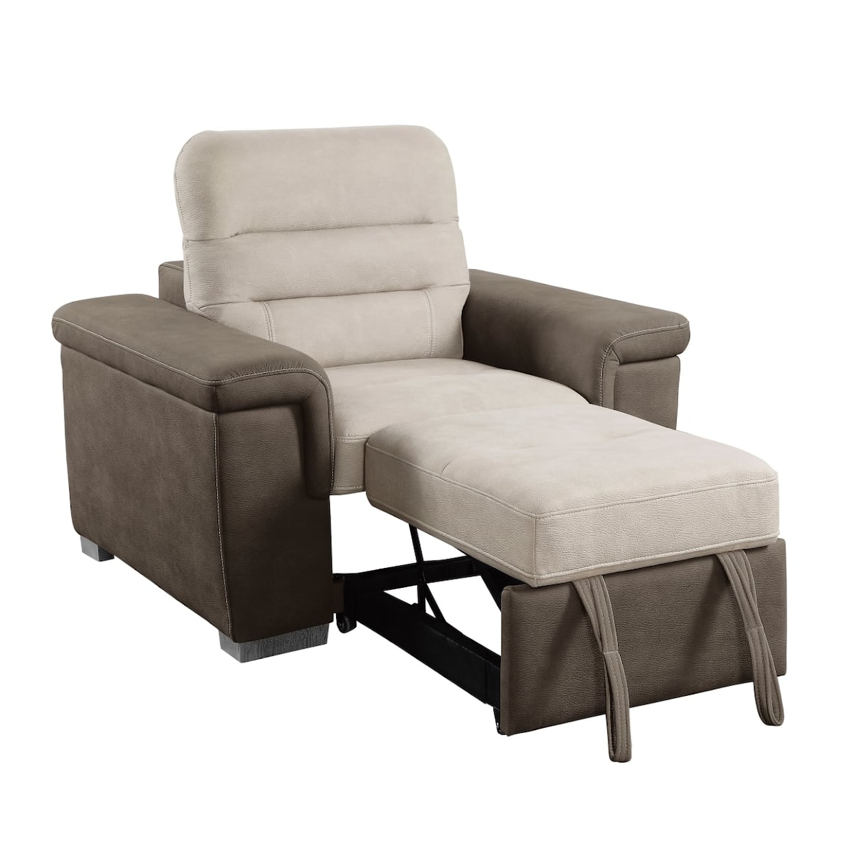 Homelegance Alfio Chair with Pull-out Ottoman