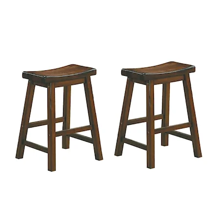 24 Inch Stool with Curved Saddle Seat