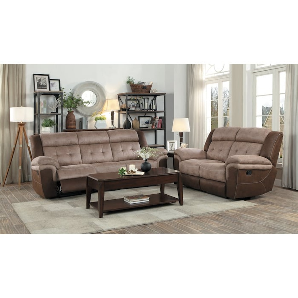 Homelegance Furniture Chai Double Reclining Sofa