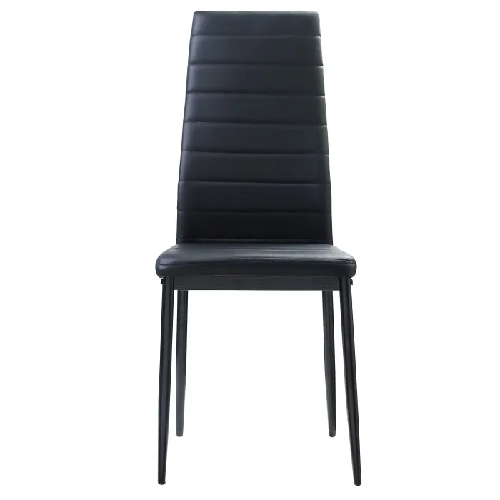 Florian 5538BKS Contemporary Side Chair with Bi-Cast Vinyl Upholstery ...