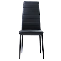 Contemporary Side Chair with Bi-Cast Vinyl Upholstery