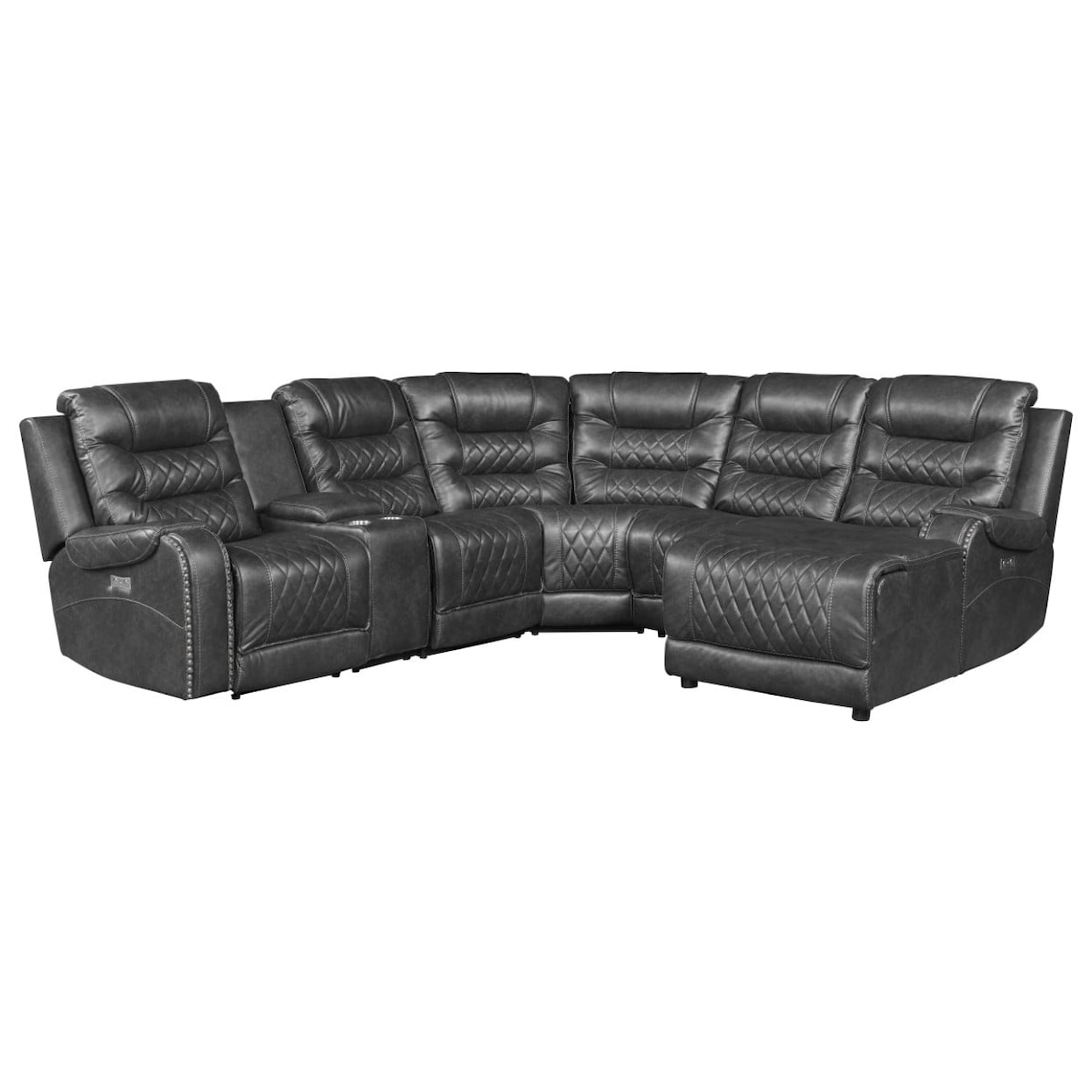 Homelegance Furniture Putnam 6-Piece  Power Reclining Sectional Sofa