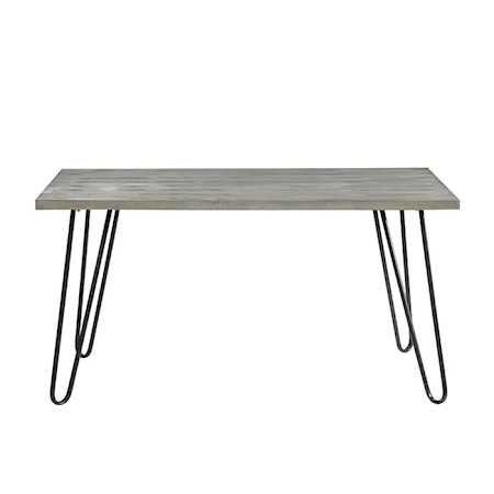 Contemporary Rectangular Dining Table with Metal Legs