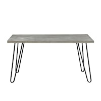 Contemporary Rectangular Dining Table with Metal Legs