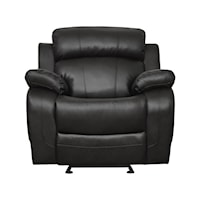 Casual Gliding Recliner with Pillow Armrest