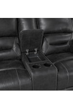 Homelegance Furniture Hazen Casual Manual Dual Reclining Loveseat with Center Console and Cupholders