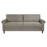 Transitional Sofa with Nailhead Trim on Rolled Arms