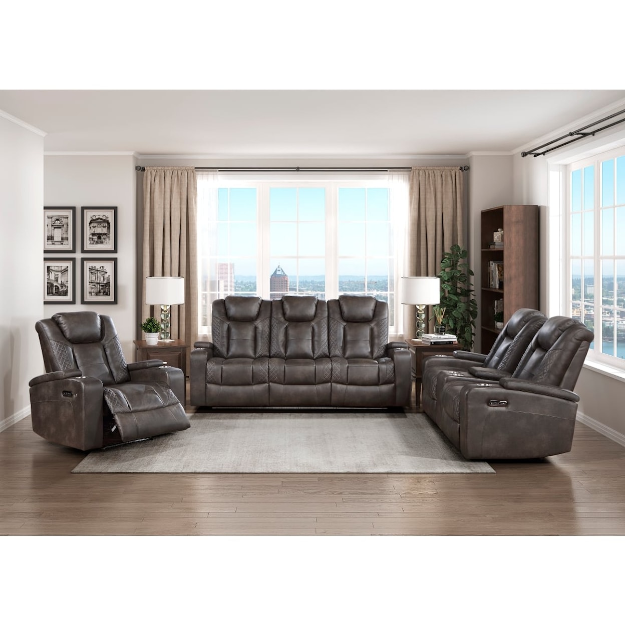 Homelegance Tabor Double Power Reclining Sofa