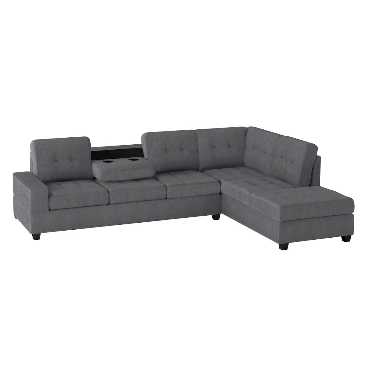 Homelegance Furniture Homelegance 2-Piece Sectional Sofa with Ottoman