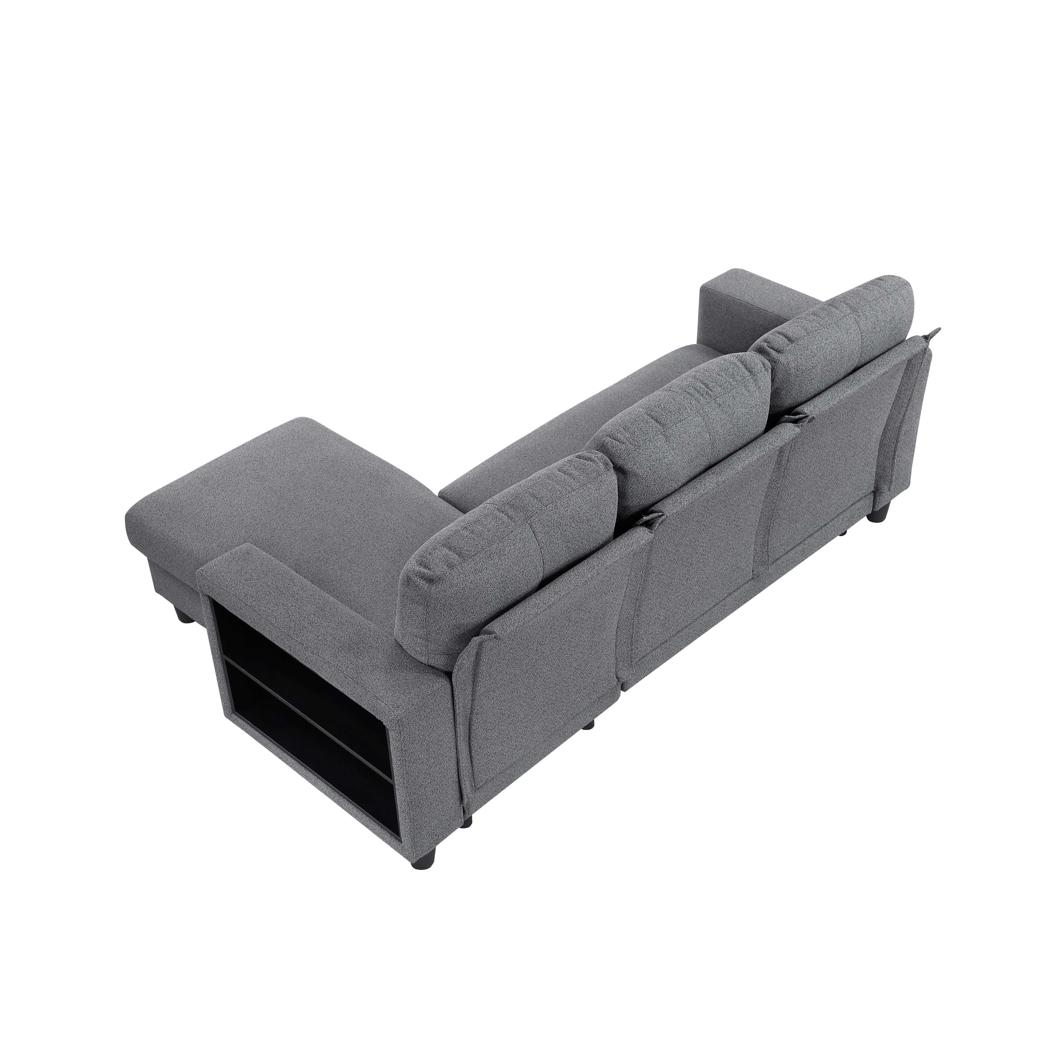 Homelegance Ansley 3-Piece Sectional Sofa with Pull-Out Bed