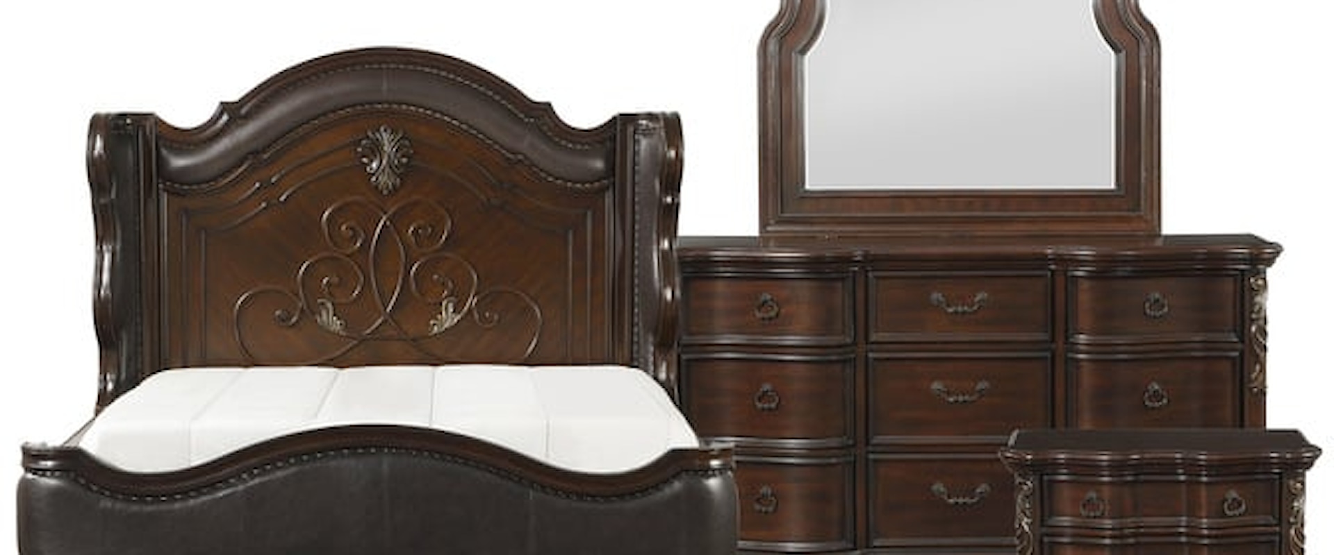 Traditional 4-Piece Queen Bedroom Set