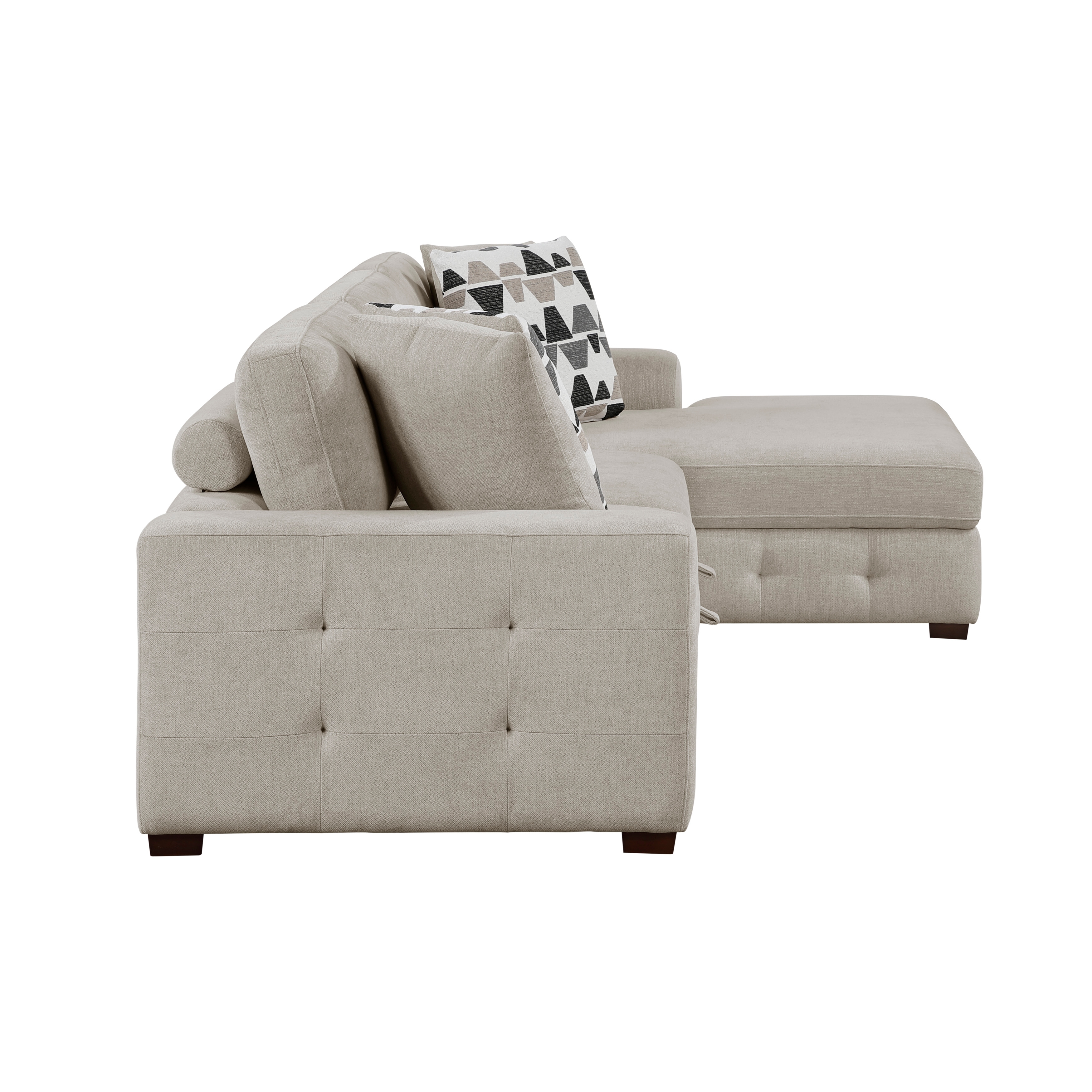 Homelegance Raife 3-Piece Sectional Sofa and Ottoman