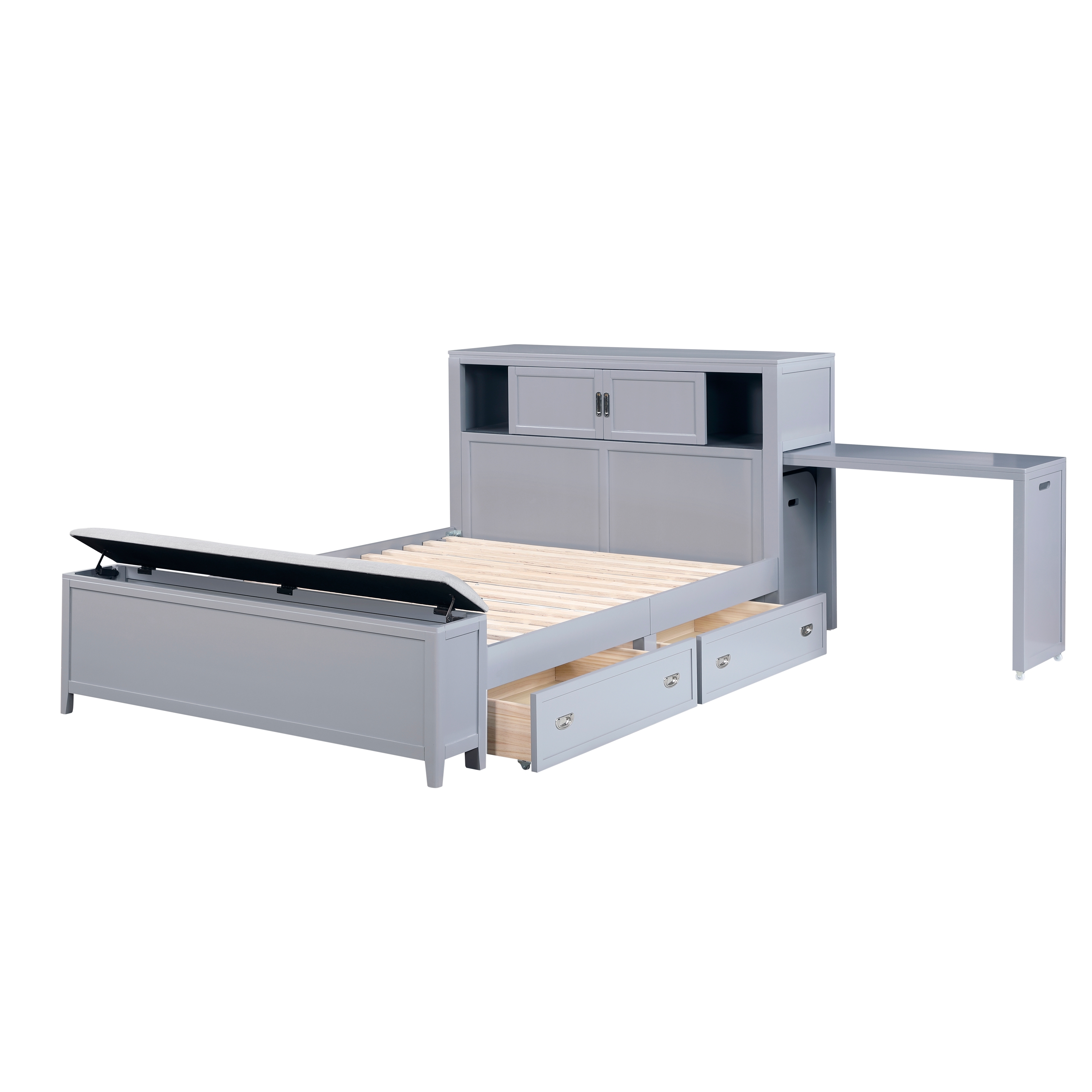 Homelegance Sloane Full Bookcase Bed with Hidden Desk