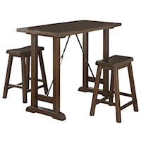 Casual 3-Piece Counter Height Dining Set