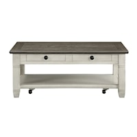 Farmhouse Cocktail Table with Storage